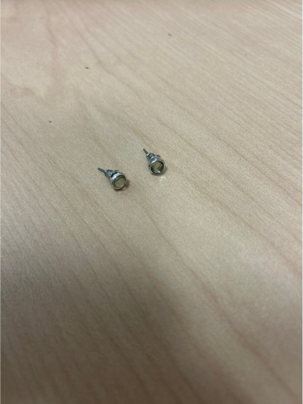 Lime Green Minimalist Basic Stud Earrings
